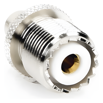 Adaptador en Línea, de Conector SMA Macho a UHF Hembra (SO-239), Níquel/ Oro/ Teflón