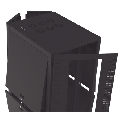 Gabinete para Telecomunicaciones Rack Estándar de 19", 42UR, 800 mm Ancho x 1000 mm Profundidad. Fabricado en Acero, Se envía el Gabinete Armado.