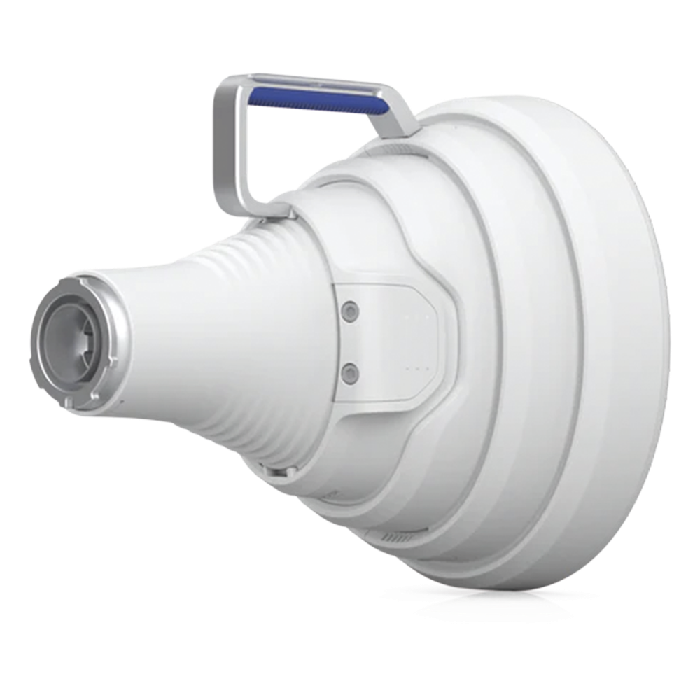 Antena Sectorial 30° tipo Horn para Multipunto, 19.5 dBi. Rango extendido 5.15 - 6.875 GHz. Alto aislamiento al ruido. Compatible solo con AF5XHD