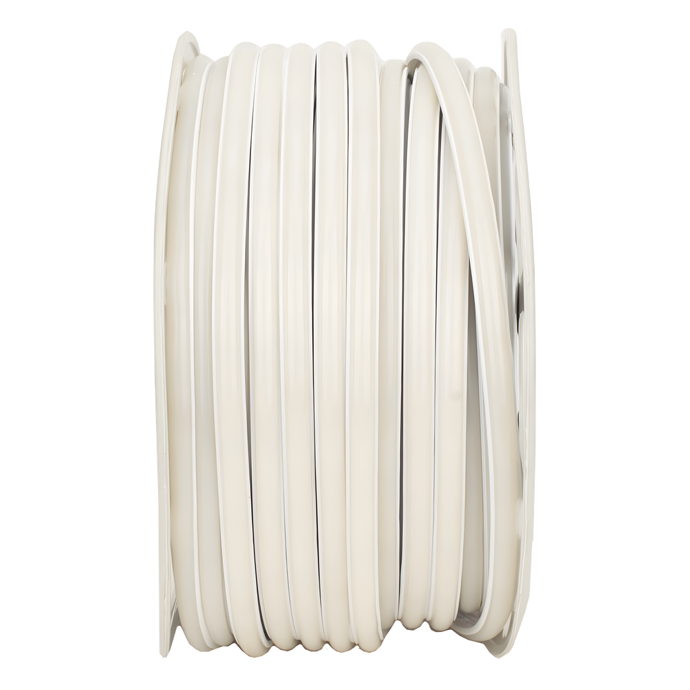 Manguera LED Luminosa Blanca de Resina Transparente y Flexible / Para uso Interior o Exterior / Carrete de 50 m/ 110V CA 4.2 A/ 500 W Potencia