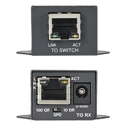 Transmisor PoE/PoE+ Para Uso con Receptor POEXRX1, Hasta 610 Metros (2000 ft) con Cable Cat5e o Cat6, 10/100Mbps