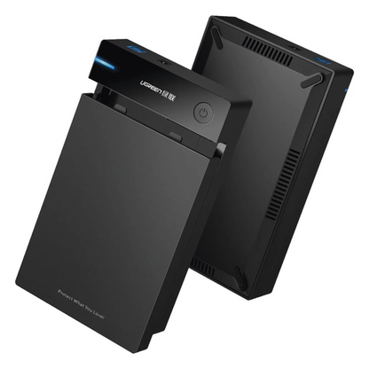 Carcasa de Disco Duro para 3.5" y 2.5" (Enclosure) | Con Cable USB 3.0 | Para HDD 3.5" / SSD 2.5" | SATA I/II/III | UASP | Hasta 16 TB | Compatible
