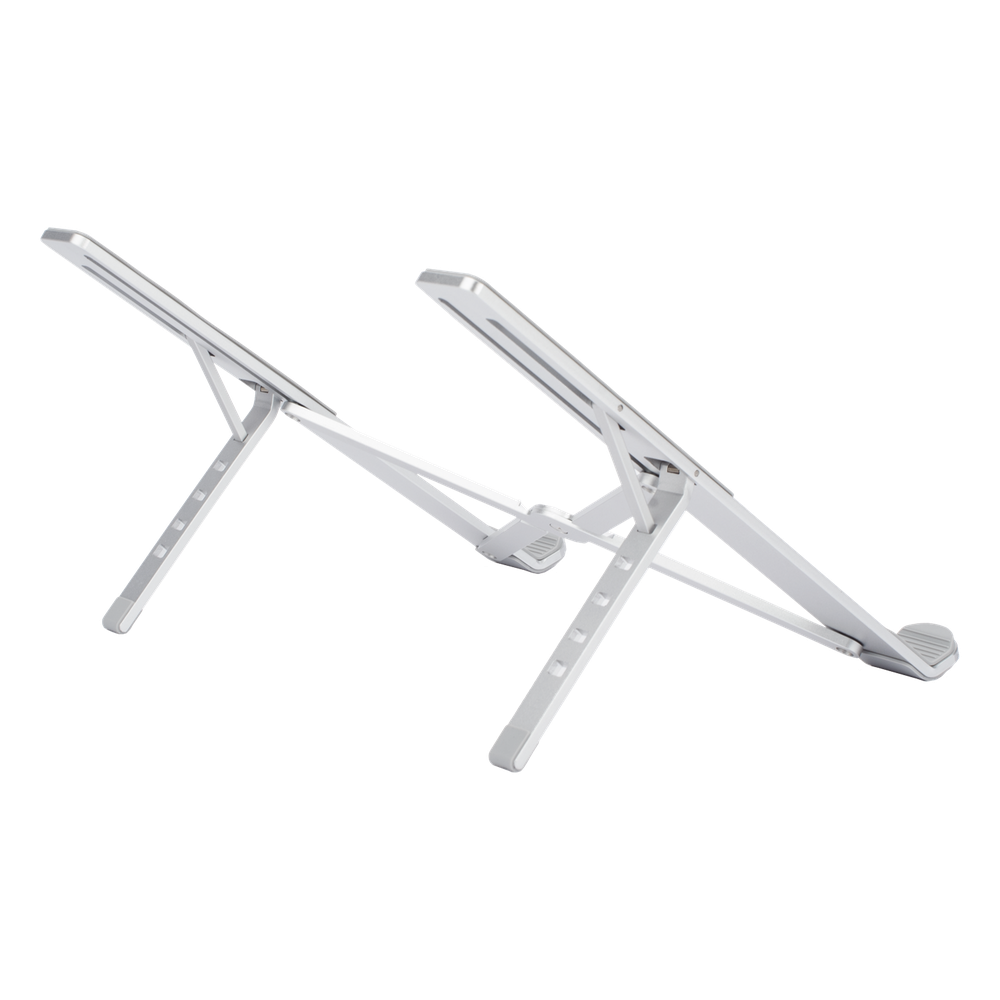 Soporte Portátil de Aluminio para Laptop / Amplia Compatibilidad de 11-17.3" / Ajuste de Altura 46.5 mm-136.5 mm / Capacidad de carga de 5 kg