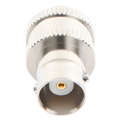 Adaptador en Línea de Conector BNC Hembra a SMA Hembra / Radios Portátil Kenwood, Uniden, Níquel/ Oro/ Teflón