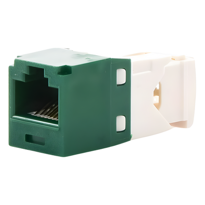Conector Jack RJ45 Estilo TG, Mini-Com, Categoría 6, de 8 Posiciones y 8 Cables, Color Verde