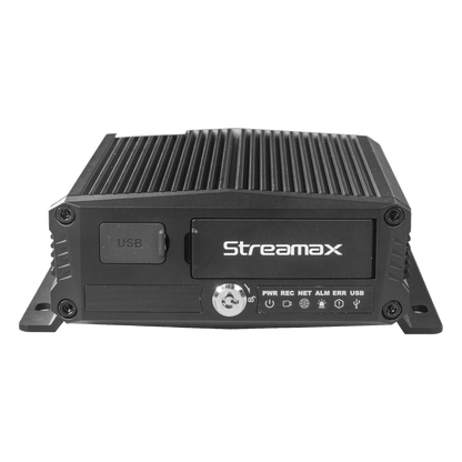DVR Móvil / Multiplataforma / 4 Canales AHD + 2 canales IP/ Almacenamiento en Memoria Micro SD / H.265 / Chip IA Embebido / Soporta 4G / GPS / WIFI