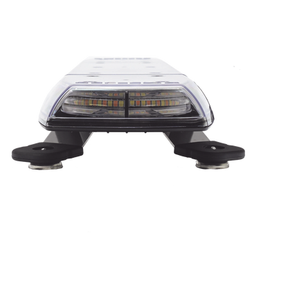 Mini Barra de Luces de 144 LED, Ambar/Blanco, 24 Pulgadas, Lente Transparente, Montaje Con Iman Y Conexion Para Encendedor De Vehiculo