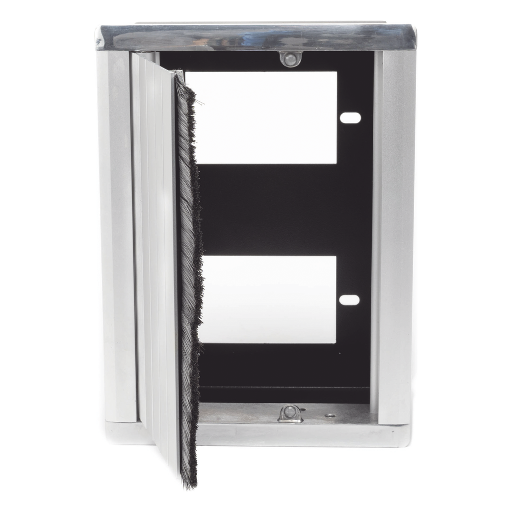 Caja Universal Vacía de 2 Módulos para Instalación en Escritorio (Voz, Datos, Video, Contactos Eléctricos), (No Incluye Accesorios)