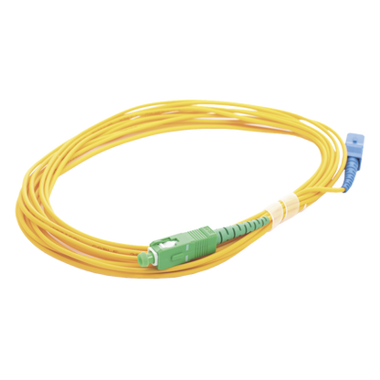 Jumper de Fibra Óptica Monomodo SC/UPC - SC/APC Simplex, Color Amarillo 5 Metros (16.40 Pies)