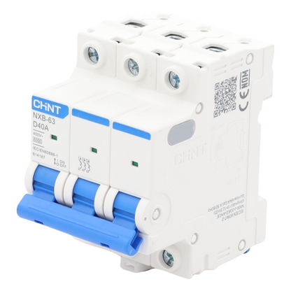 Pastilla para Riel Din, 3 Polos, 40 Amp, Vca:110/415v, 6kA, Catálogo: NXB633PD40.