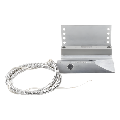Contacto magnético de uso rudo con soporte ajustable en L y cable blindado, para puertas industriales y de cortina