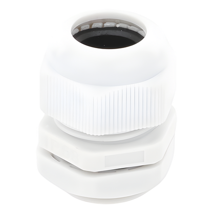 Conector Plástico Blanco Tipo Glándula para Rosca NPT 3/4"