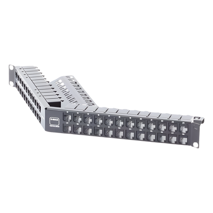 Patch Panel Z-Max de 48 Puertos, Blindado, Precargado con Jacks Categoría 6A, Angulado, 1UR