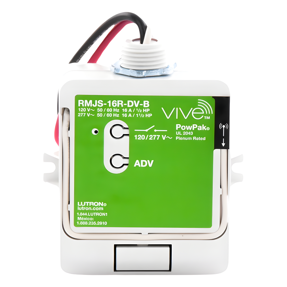 Módulo de relevador inalámbrico PowPak con Softswitch para cargas de iluminación de propósito general, 16 A, 120/277 V, Clear Connect RF, compatible
