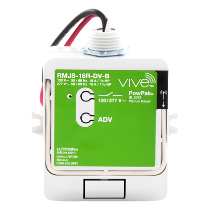 Módulo de relevador inalámbrico PowPak con Softswitch para cargas de iluminación de propósito general, 16 A, 120/277 V, Clear Connect RF, compatible