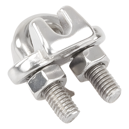 Nudo/ Perro/ Abrazadera Acero Forjado para Cable de 3/16", Acero Inoxidable.