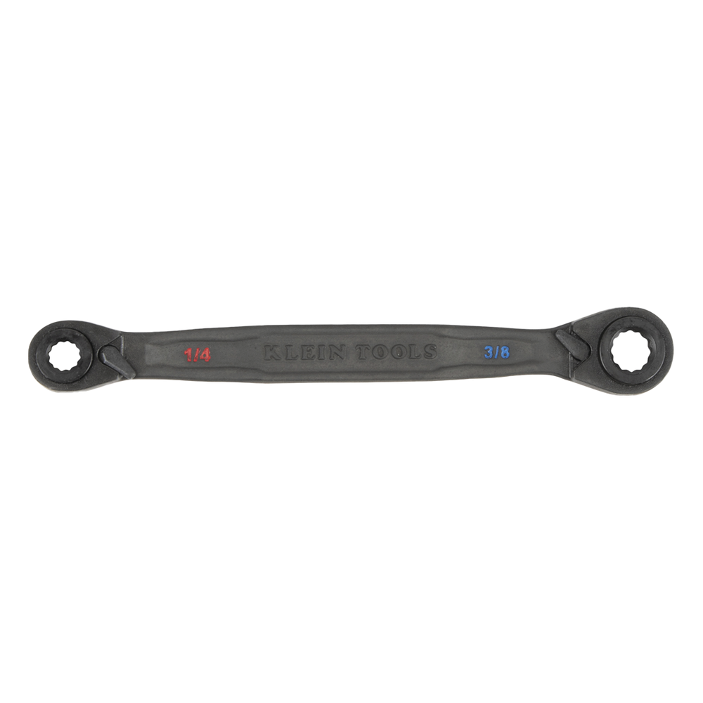 Juego de 2 llaves Estriadas de Matraca 4 en 1 con 8 Medidas Inglesas 1/2-5/8", 3/4-9/16", 1/4-3/8", 7/16-5/16"