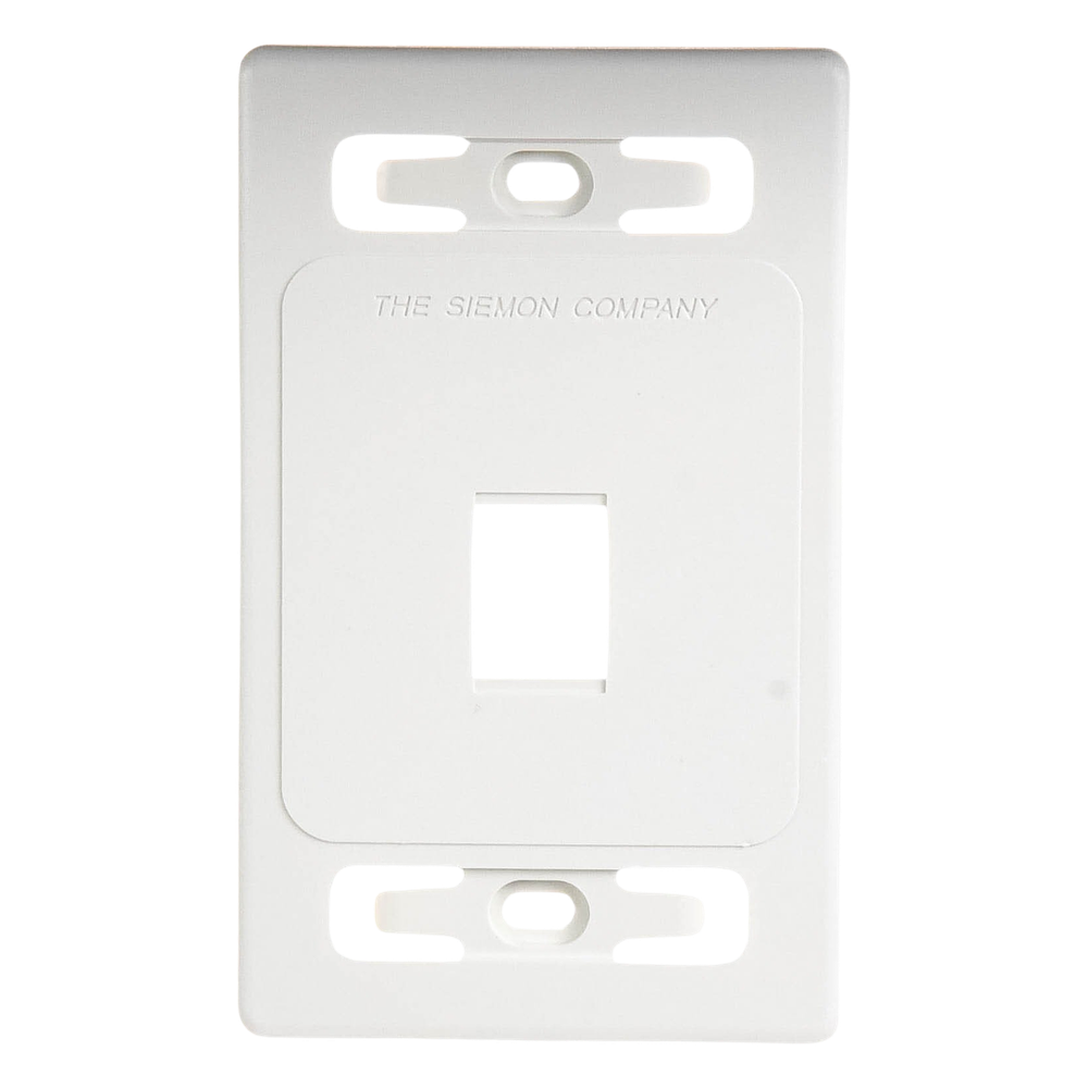 Placa de Pared Modular MAX, de 1 Salida, Color Blanco, Version Bulk (Sin Empaque Individual)