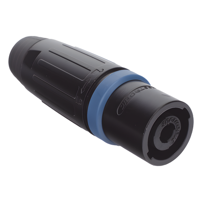 Speakon Conector de cable macho de 4 polos, carcasa negra, cable AWG10, 30A
