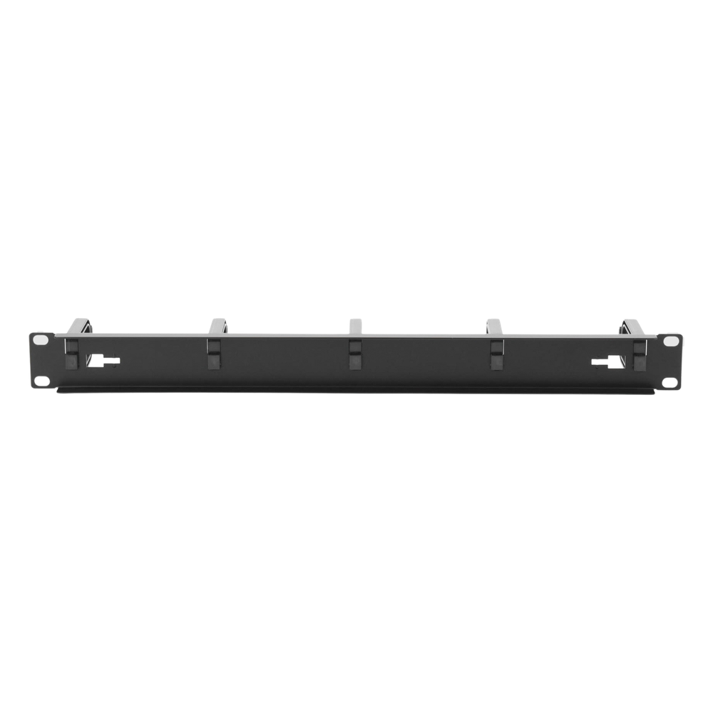Organizador de Cables con 5 anillos, 1U, 19" Color negro