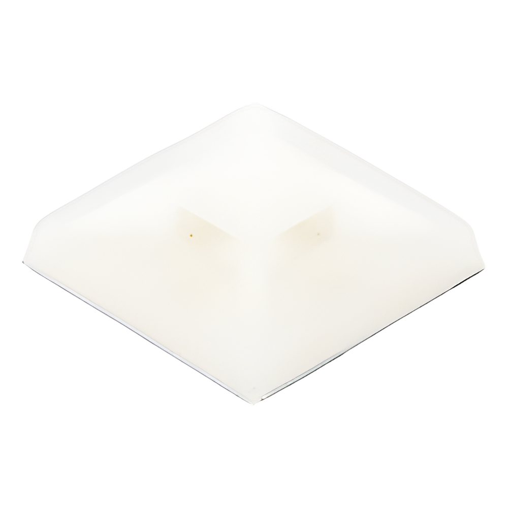 Montaje-Sujetador Adhesivo STRONGHOLD de 4 Vías de 1" x 1" x 1/4", Color Natural, Nylon 6.6 Retardante de Llamas V-2, Paquete de 100pz