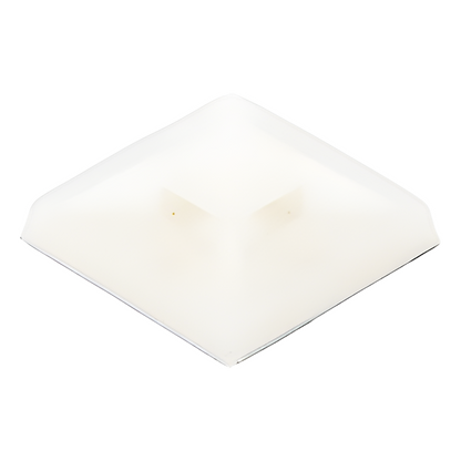 Montaje-Sujetador Adhesivo STRONGHOLD de 4 Vías de 1" x 1" x 1/4", Color Natural, Nylon 6.6 Retardante de Llamas V-2, Paquete de 100pz