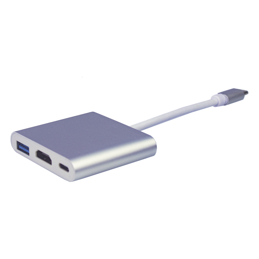 Adaptador Multipuerto USB-C 3.1 A HDMI 4K / USB 3.0 / USB – C / Alta Velocidad de Transmisión de Datos / Admite Carga Rápida (PD) en el Puerto USB – C
