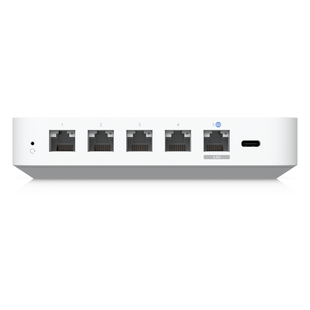 UCG Ultra Cloud Gateway Compacto con Soporte para hasta 30+ Dispositivos UniFi, 300+ Clientes, Enrutamiento IDS/IPS de 1 Gbps y Balanceo Multi-WAN