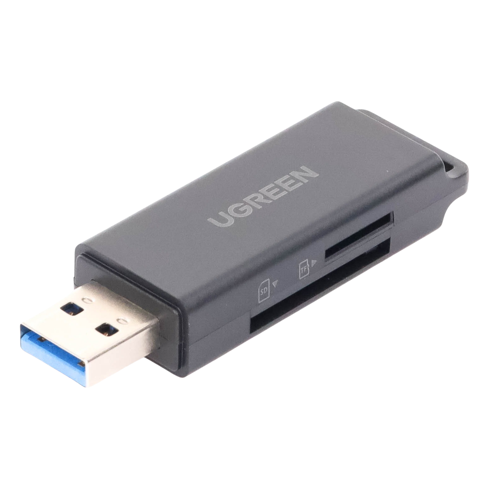 Lector de tarjetas SD portátil USB 3.0 de doble ranura / adaptador de tarjeta de memoria flash concentrador para TF SD Micro SD SDXC SDHC MMC RS-MMC