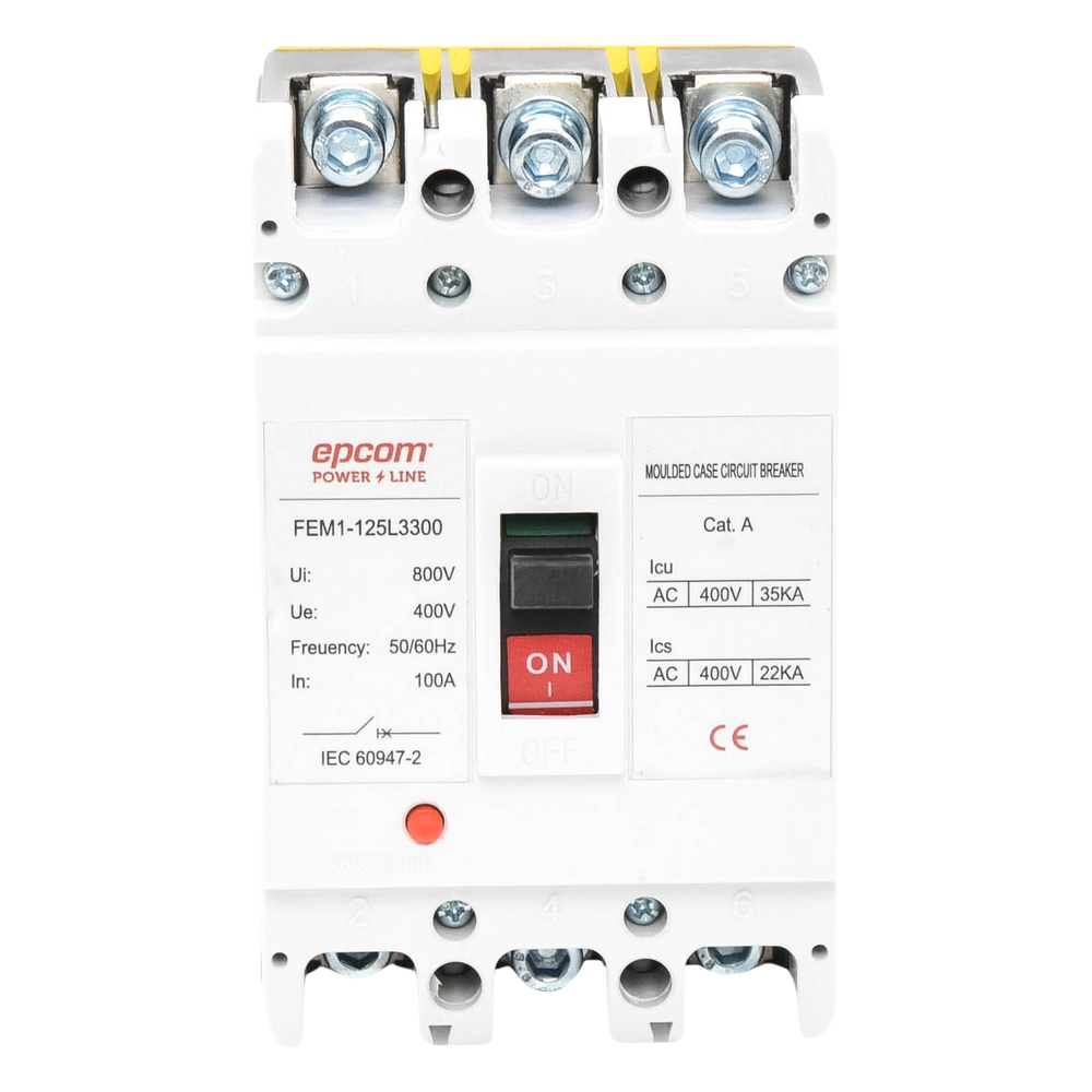 Protección Térmica/ Interruptor 3P, 100A, Corriente Alterna 690 V CA Trifásica.