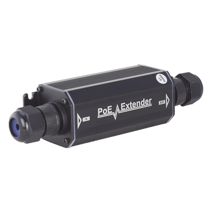 Extensor PoE / 100 Metros / Intemperie (IP66) / 60 Watts / 1 Puerto de Entrada / 1 Puerto de Salida PoE / No requiere alimentación