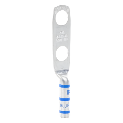 Zapata de compresión LCC6-38D-L para cal. 6 Awg, Doble barreno para tornillo prisionero de 3/8, Espaciado de orificio 25.4mm, 1 Pz