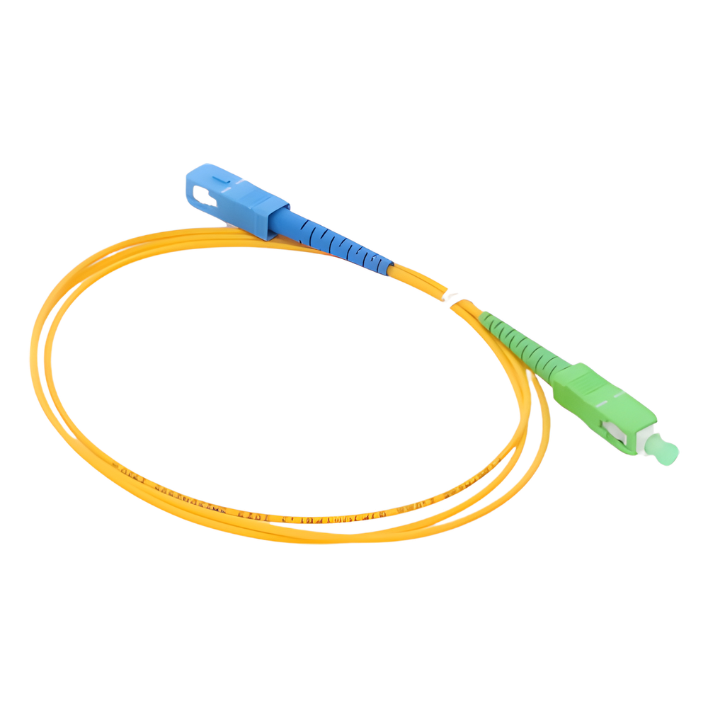 Jumper de Fibra Óptica Monomodo SC/APC-SC/UPC Simplex de 1 Metro (3.28 Pies), 2mm
