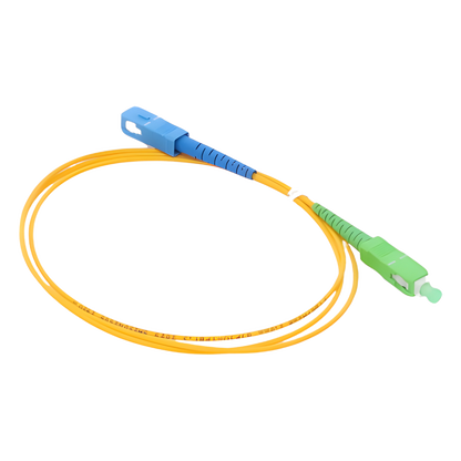 Jumper de Fibra Óptica Monomodo SC/APC-SC/UPC Simplex de 1 Metro (3.28 Pies), 2mm