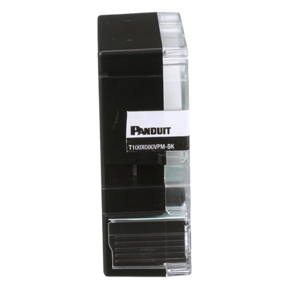 Casete de Etiquetas de Vinilo de Cinta Continua, Color Negro Sobre Blanco, Uso Interior/Exterior, 24 mm (0.94 Pulgadas) de Ancho x 7.6 Metros (24.93