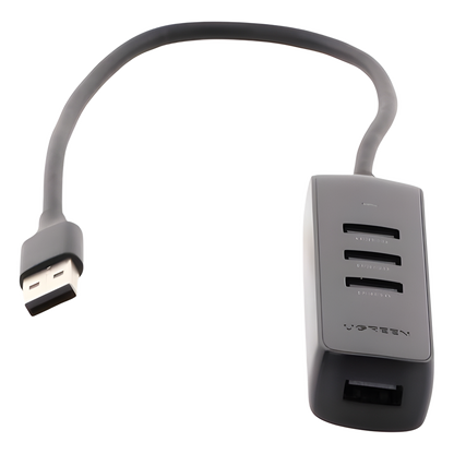 HUB USB-A 3.0 4 en 1 | 4 Puertos USB-A 3.0 (5Gbps) | Cable de 25 cm | Indicador Led | Ideal para Transferencia de Datos | Entrada USB-C para