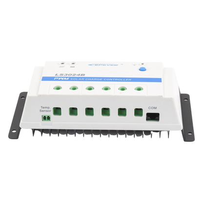 Controlador Solar PWM / 30A / 12/24V / RS-485 / Baterías Gel-AGM-Selladas / Parámetros Configurables