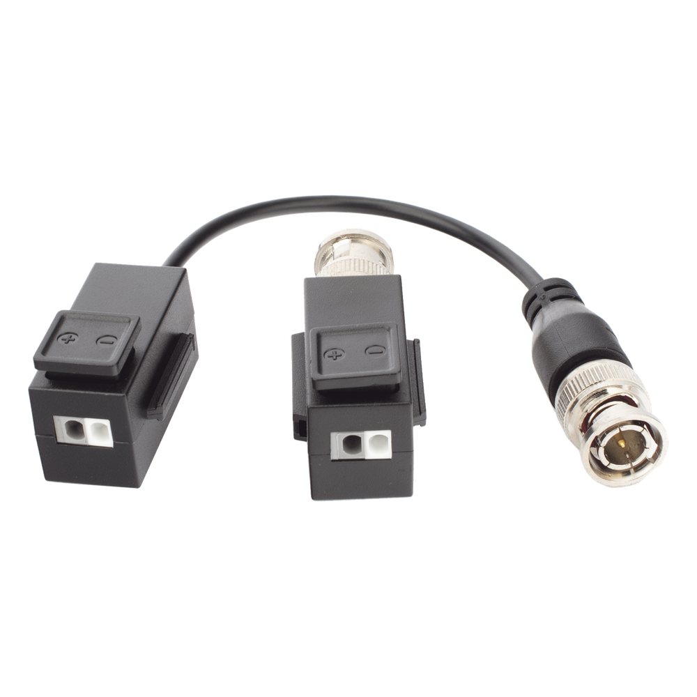 Kit de Transceptor (Balluns) TURBOHD con Boton Push / Hasta 8 MP (4K) / 100% Cobre / Soporta HD-TVI / AHD / CVI / CVBS / Audio por Coaxitron / Datos