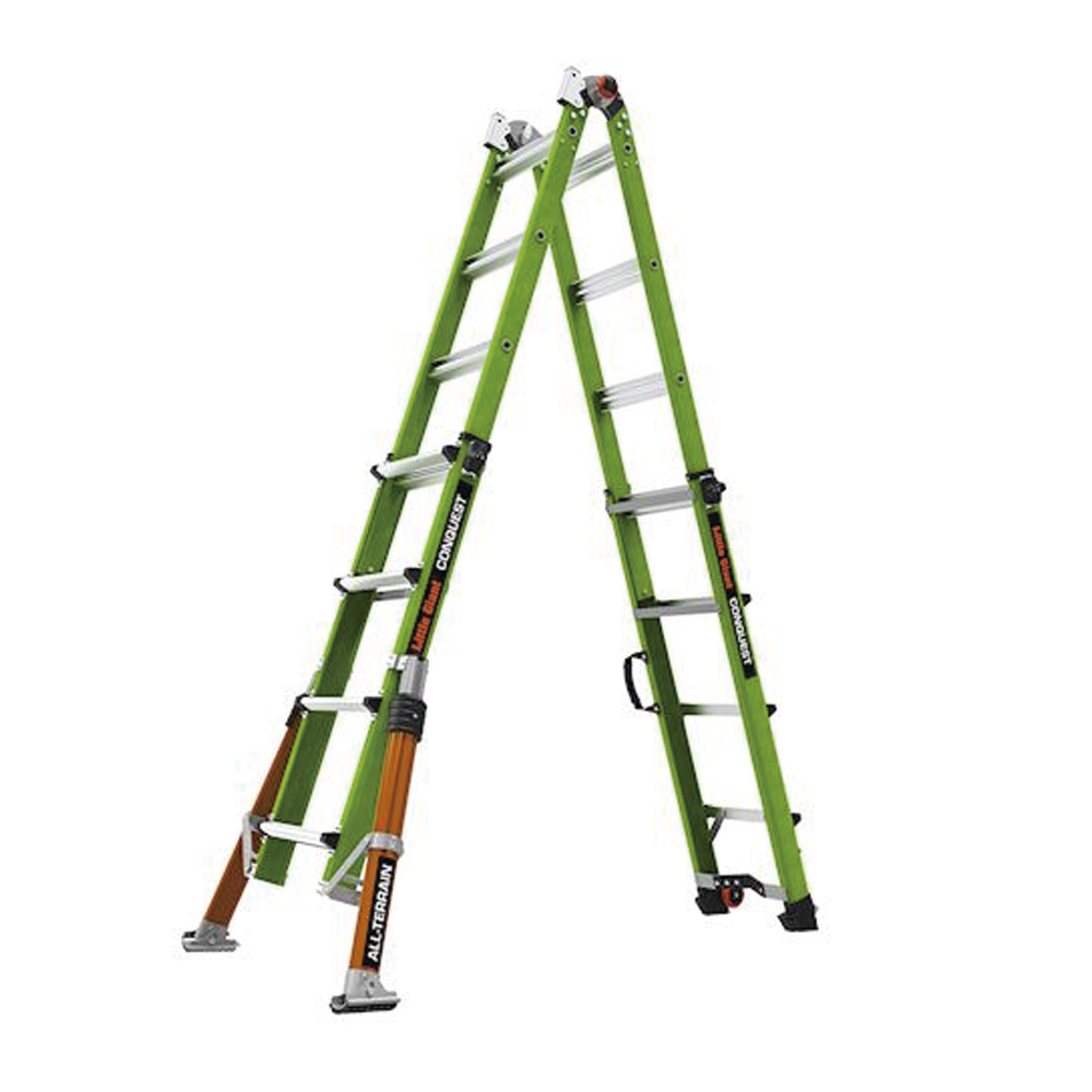 Escalera Multi-Posiciones de 6.7 m (22') para Suelos Inclinados o con Desniveles.