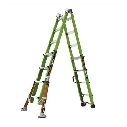 Escalera Multi-Posiciones de 6.7 m (22') para Suelos Inclinados o con Desniveles.