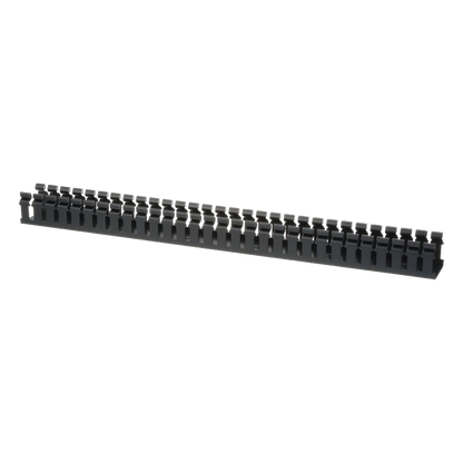 Canaleta Ranurada de PVC sin Tapa, Tipo H (Tapa Abisagrada), 55.1 mm de Ancho, 50.3 mm de Alto y 1828.8 mm de Largo, Color Negro