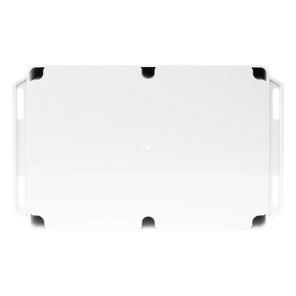 Gabinete Plástico para Exterior (IP65) de 160 x 220 x 100 mm Cierre por Tornillos Metálicos. Tiene Orejas para instalación a muro.