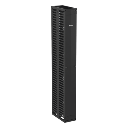 Organizador Vertical PatchRunner™, Doble (Frontal y Posterior), Para Rack Abierto de 45 Unidades, 10in de Ancho, Color Negro
