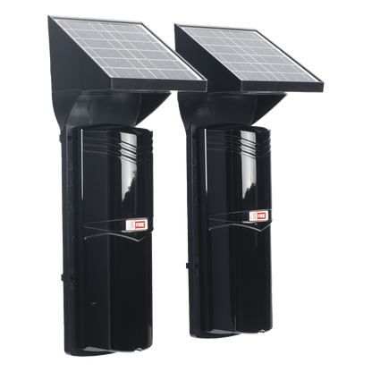 Detector Fotoeléctrico Solar de 3 Rayos / 100 m Exterior / 4 Frecuencias / Batería de Litio 4,000 mAh / Sincronización Digital