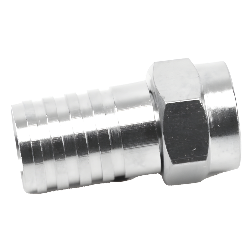 Conector F Macho, Plegable de Doble Blindaje para cable RG-59, Cuerpo de Bronce Niquelado
