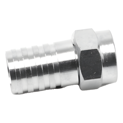 Conector F Macho, Plegable de Doble Blindaje para cable RG-59, Cuerpo de Bronce Niquelado