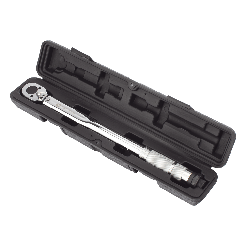Torquímetro o Llave Dinamométrica Ajustable con Matraca de Trueno 3/8", 19-110Nm