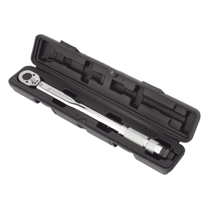 Torquímetro o Llave Dinamométrica Ajustable con Matraca de Trueno 3/8", 19-110Nm