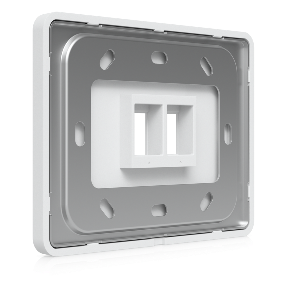 Placa de Pared Horizontal Universal para Keystone de 2 Puertos con Cubierta Pintable, Acabado Personalizable, Paquete con 4 Piezas