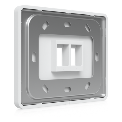 Placa de Pared Horizontal Universal para Keystone de 2 Puertos con Cubierta Pintable, Acabado Personalizable, Paquete con 4 Piezas